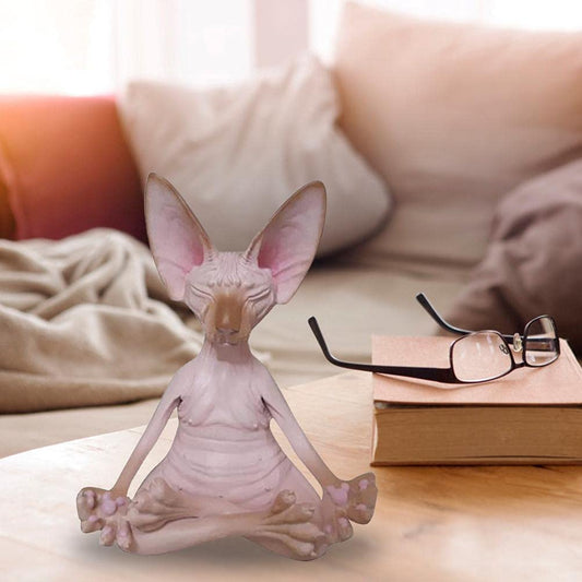 Meditating Sphynx Cat Figurine