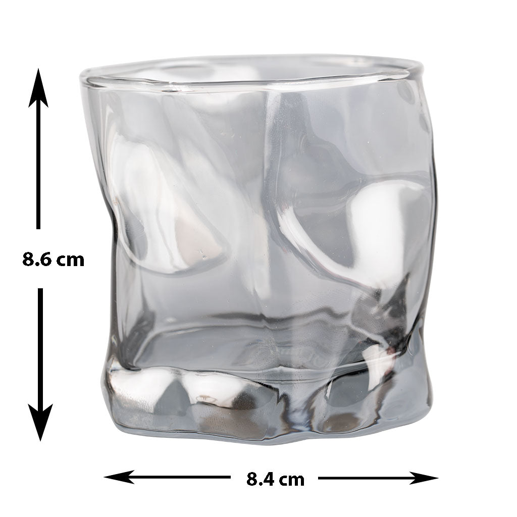 Black Twisted Fold Whiskey Glass
