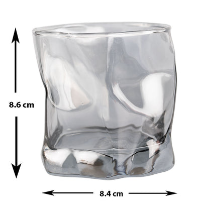 Black Twisted Fold Whiskey Glass