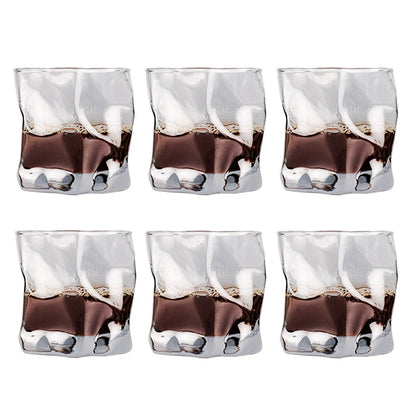 Black Twisted Fold Whiskey Glass