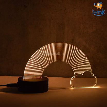 3D Rainbow & Cloud Hologram Lamp